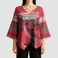 Hungary Basketball Custom Kimono Sleeve Blouse Come On Magyars Grunge Style - Wonder Print Shop
