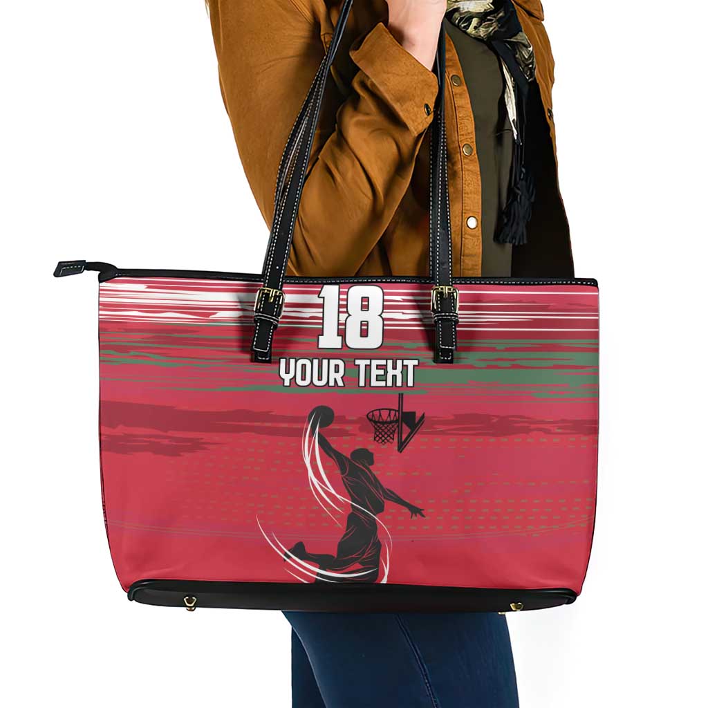 Hungary Basketball Custom Leather Tote Bag Come On Magyars Grunge Style - Wonder Print Shop
