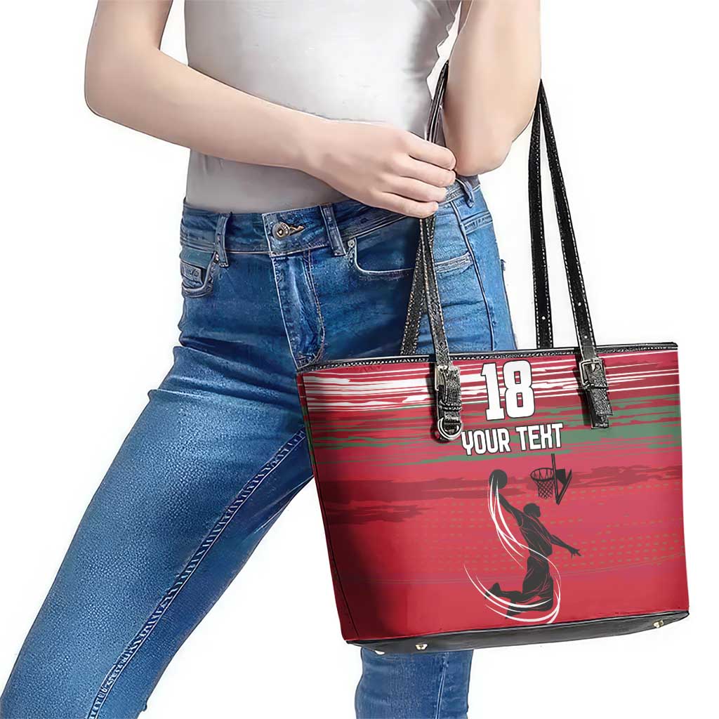 Hungary Basketball Custom Leather Tote Bag Come On Magyars Grunge Style - Wonder Print Shop