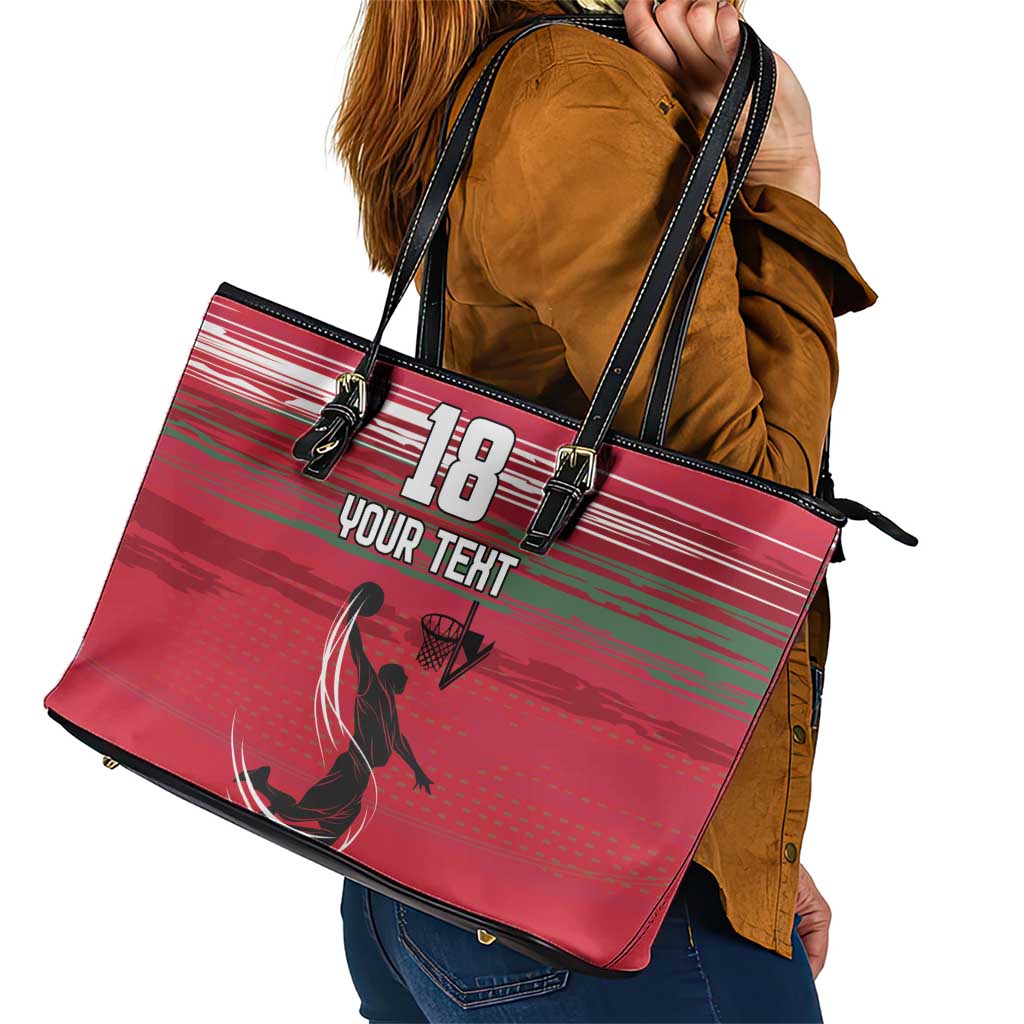 Hungary Basketball Custom Leather Tote Bag Come On Magyars Grunge Style - Wonder Print Shop