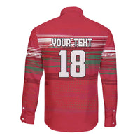 Hungary Basketball Custom Long Sleeve Button Shirt Come On Magyars Grunge Style - Wonder Print Shop