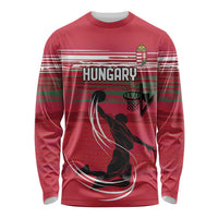 Hungary Basketball Custom Long Sleeve Shirt Come On Magyars Grunge Style - Wonder Print Shop