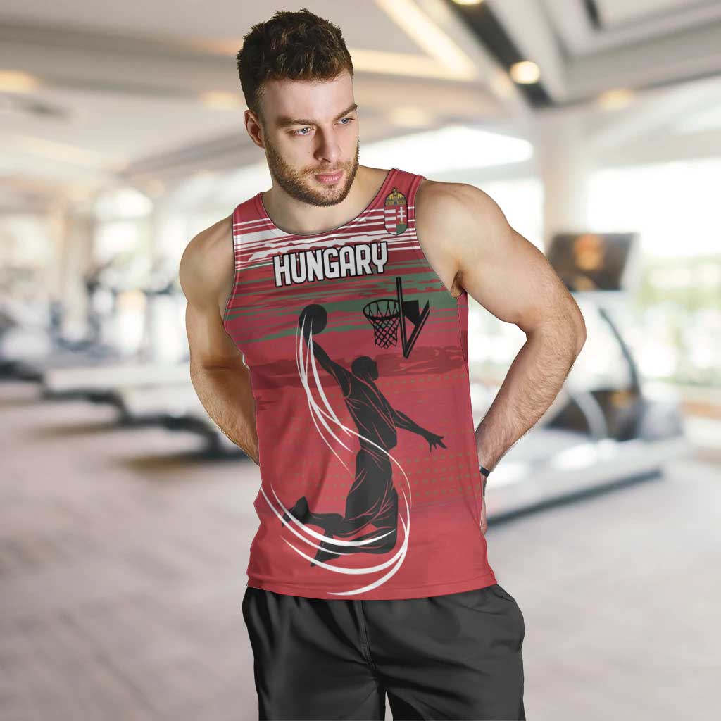 Hungary Basketball Custom Men Tank Top Come On Magyars Grunge Style - Wonder Print Shop