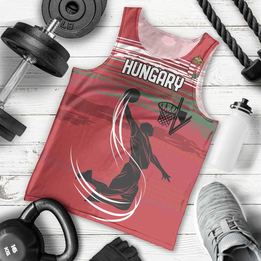 Hungary Basketball Custom Men Tank Top Come On Magyars Grunge Style - Wonder Print Shop