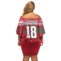 Hungary Basketball Custom Off Shoulder Short Dress Come On Magyars Grunge Style - Wonder Print Shop