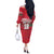 Hungary Basketball Custom Off The Shoulder Long Sleeve Dress Come On Magyars Grunge Style - Wonder Print Shop