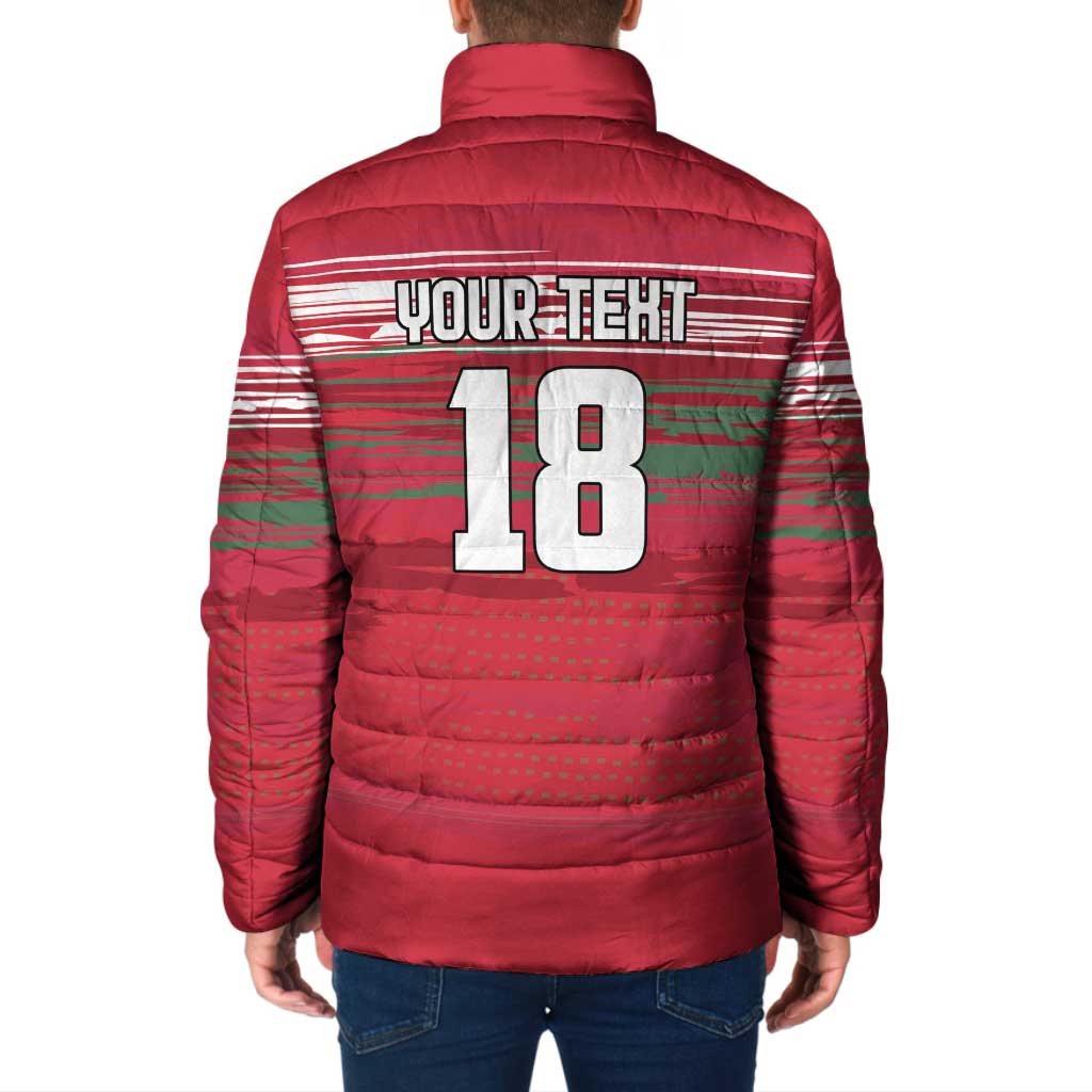 Hungary Basketball Custom Padded Jacket Come On Magyars Grunge Style - Wonder Print Shop