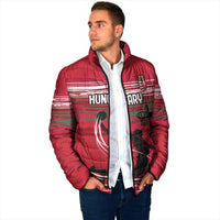 Hungary Basketball Custom Padded Jacket Come On Magyars Grunge Style - Wonder Print Shop