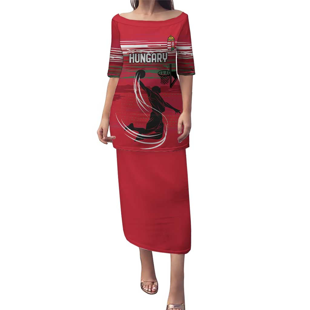 Hungary Basketball Custom Puletasi Come On Magyars Grunge Style - Wonder Print Shop