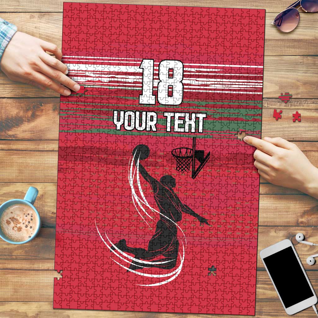 Hungary Basketball Custom Puzzle Come On Magyars Grunge Style - Wonder Print Shop