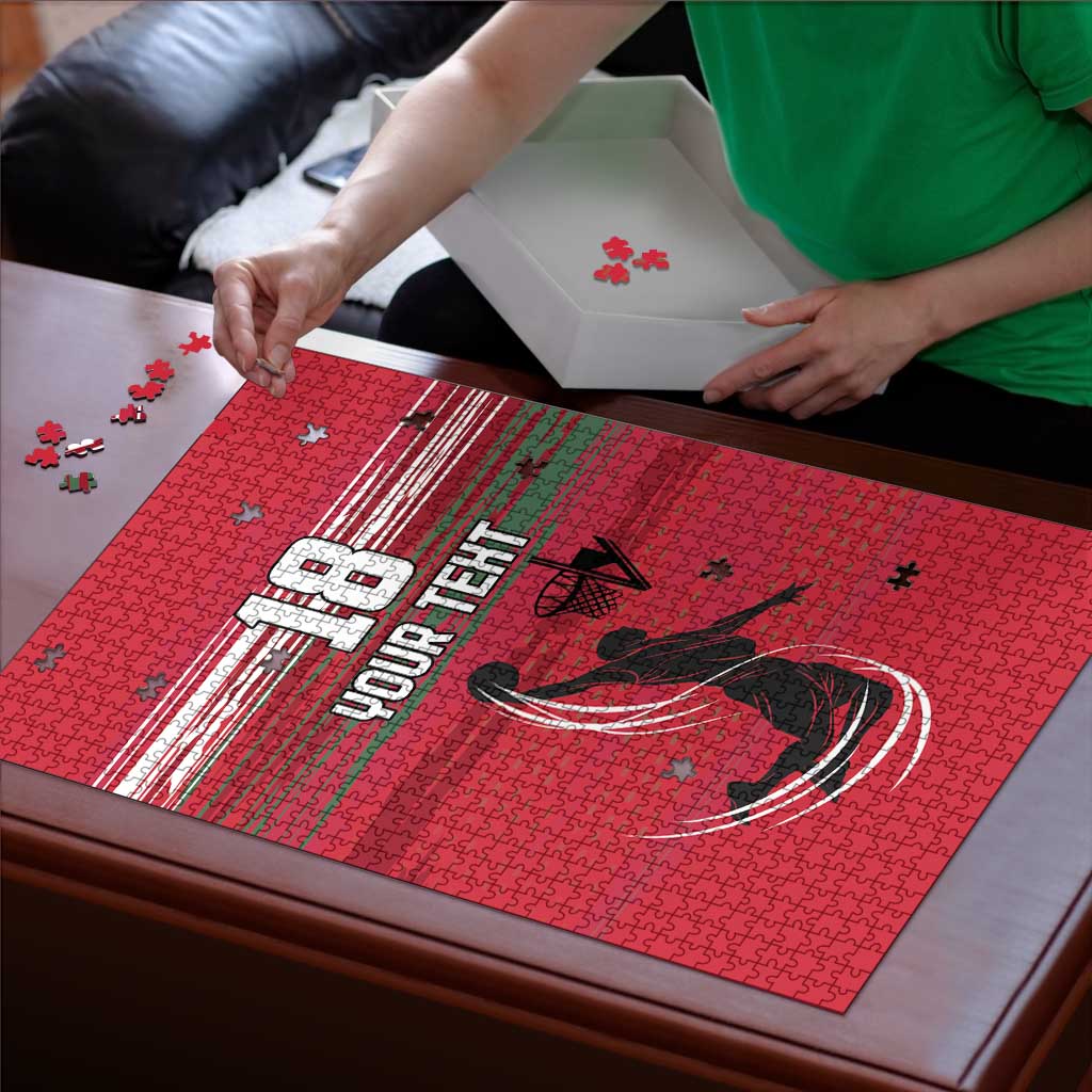 Hungary Basketball Custom Puzzle Come On Magyars Grunge Style - Wonder Print Shop