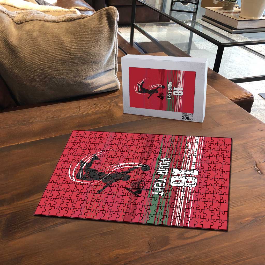 Hungary Basketball Custom Puzzle Come On Magyars Grunge Style - Wonder Print Shop