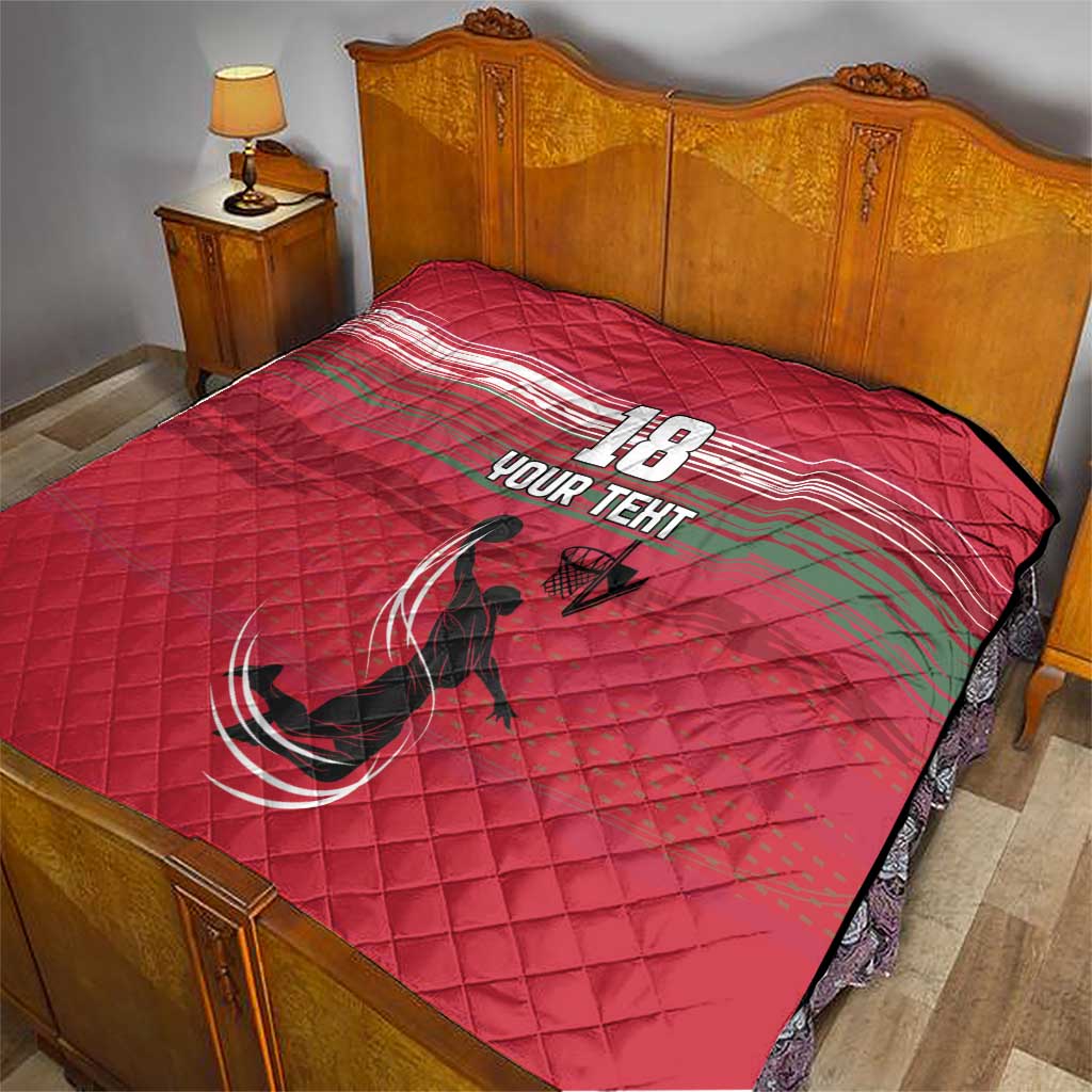 Hungary Basketball Custom Quilt Come On Magyars Grunge Style - Wonder Print Shop