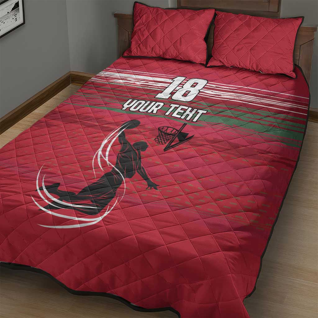 Hungary Basketball Custom Quilt Bed Set Come On Magyars Grunge Style - Wonder Print Shop