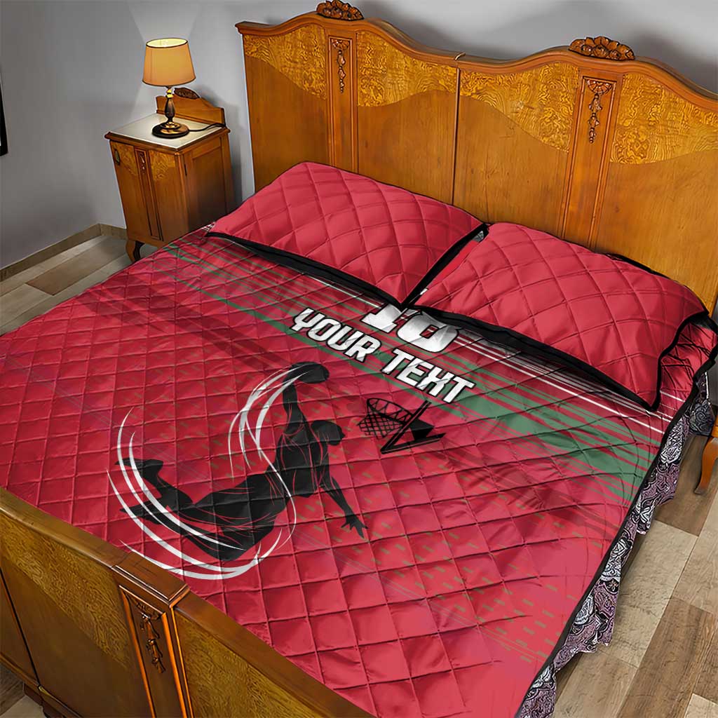 Hungary Basketball Custom Quilt Bed Set Come On Magyars Grunge Style - Wonder Print Shop