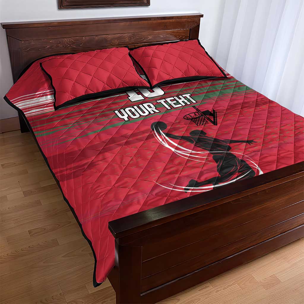 Hungary Basketball Custom Quilt Bed Set Come On Magyars Grunge Style - Wonder Print Shop
