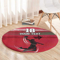 Hungary Basketball Custom Round Carpet Come On Magyars Grunge Style - Wonder Print Shop