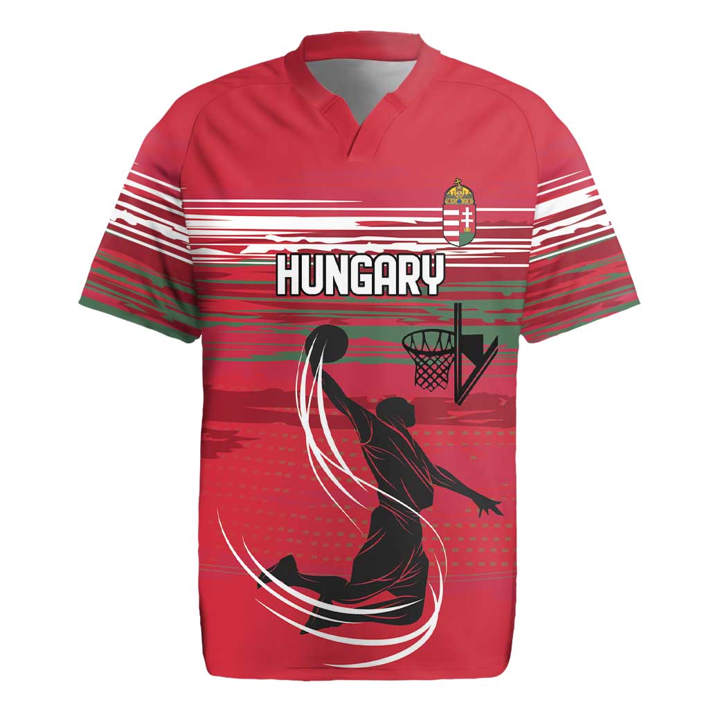 Hungary Basketball Custom Rugby Jersey Come On Magyars Grunge Style - Wonder Print Shop