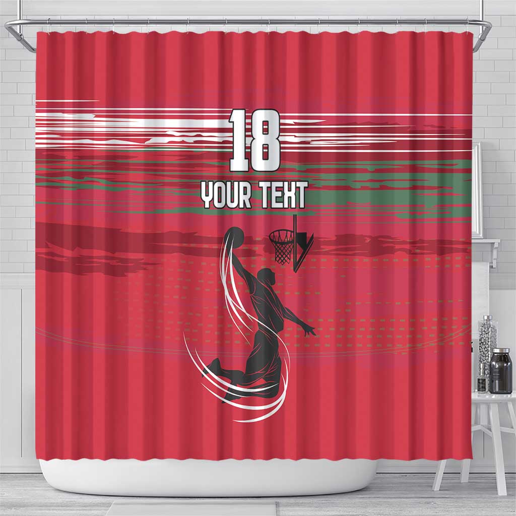 Hungary Basketball Custom Shower Curtain Come On Magyars Grunge Style - Wonder Print Shop