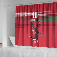 Hungary Basketball Custom Shower Curtain Come On Magyars Grunge Style - Wonder Print Shop