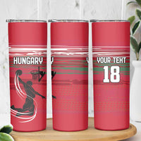 Hungary Basketball Custom Skinny Tumbler Come On Magyars Grunge Style - Wonder Print Shop