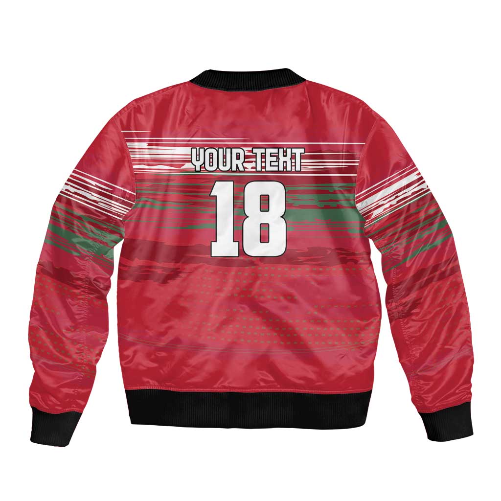 Hungary Basketball Custom Sleeve Zip Bomber Jacket Come On Magyars Grunge Style - Wonder Print Shop