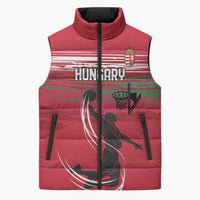 Hungary Basketball Custom Sleeveless Puffer Jacket Come On Magyars Grunge Style - Wonder Print Shop