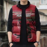 Hungary Basketball Custom Sleeveless Puffer Jacket Come On Magyars Grunge Style - Wonder Print Shop