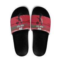 Hungary Basketball Custom Slide Sandals Come On Magyars Grunge Style - Wonder Print Shop
