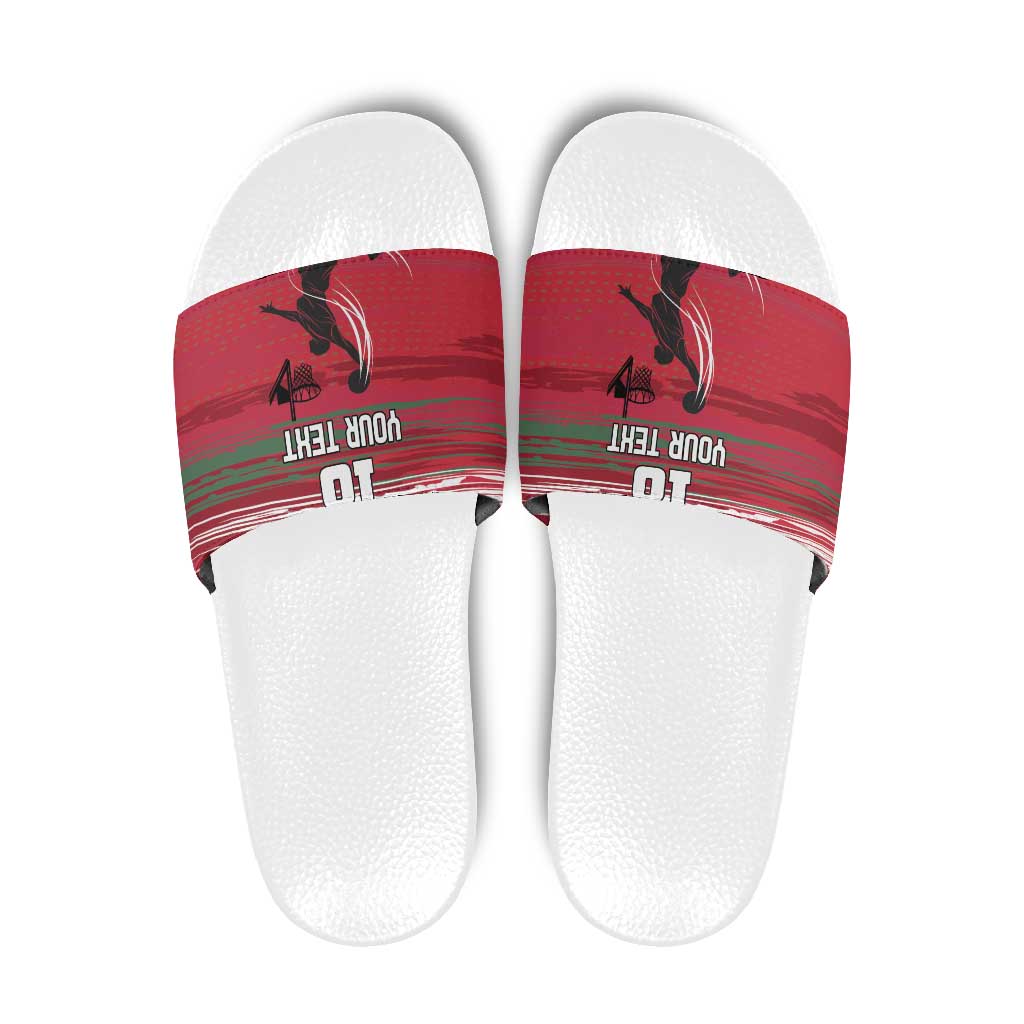 Hungary Basketball Custom Slide Sandals Come On Magyars Grunge Style - Wonder Print Shop