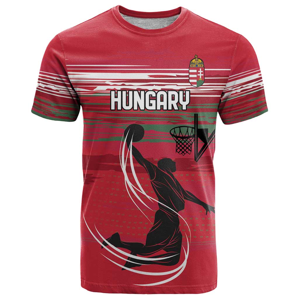 Hungary Basketball Custom T Shirt Come On Magyars Grunge Style - Wonder Print Shop