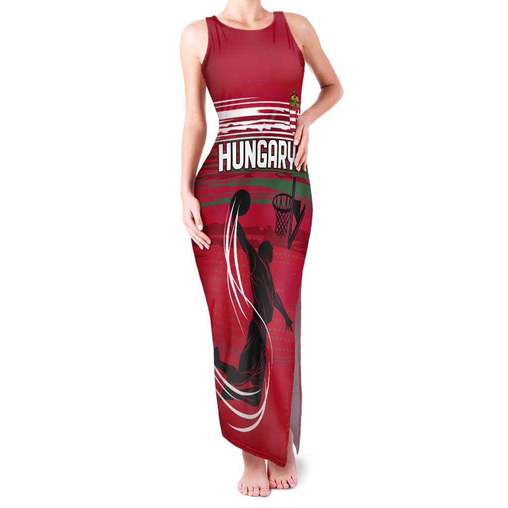 Hungary Basketball Custom Tank Maxi Dress Come On Magyars Grunge Style - Wonder Print Shop