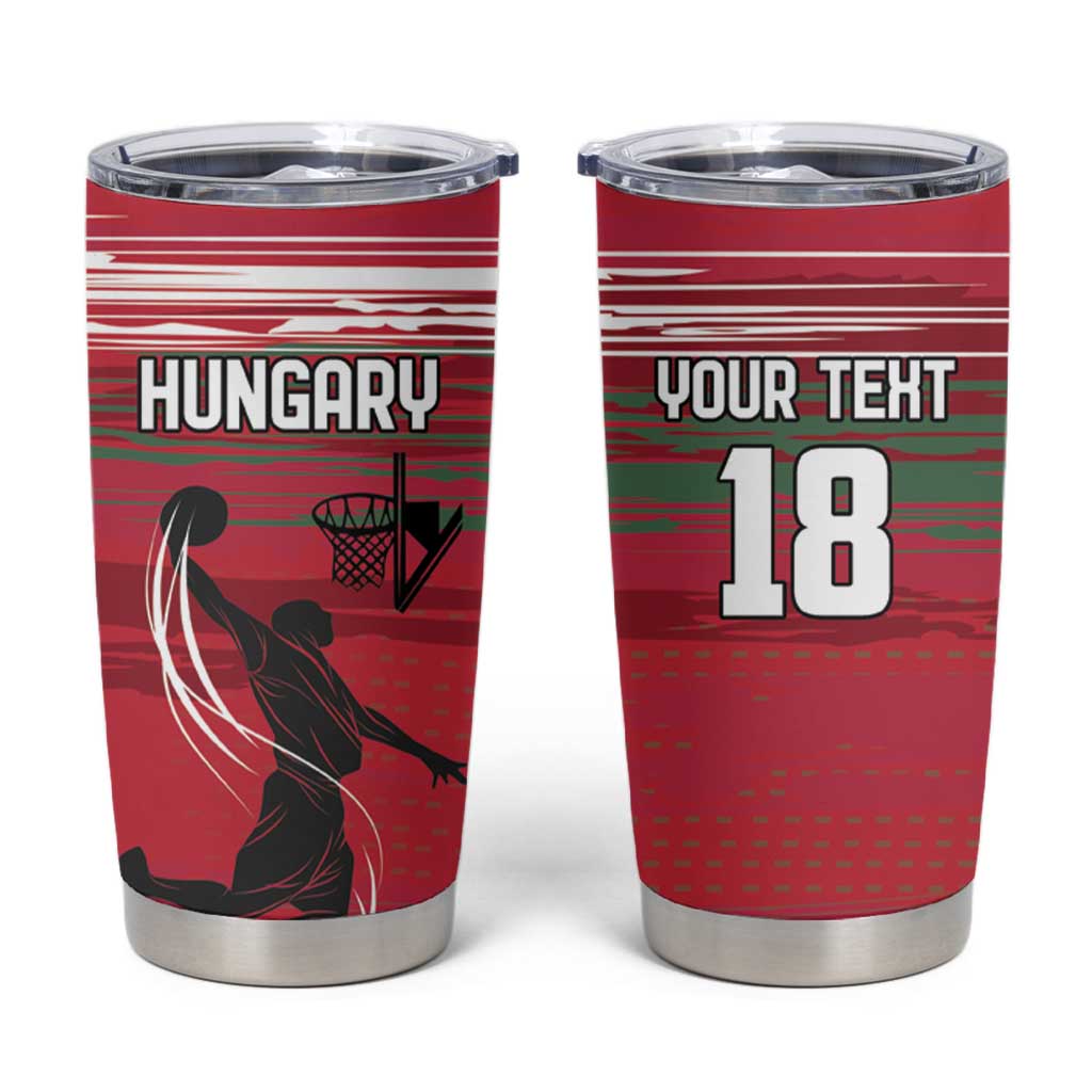 Hungary Basketball Custom Tumbler Cup Come On Magyars Grunge Style - Wonder Print Shop
