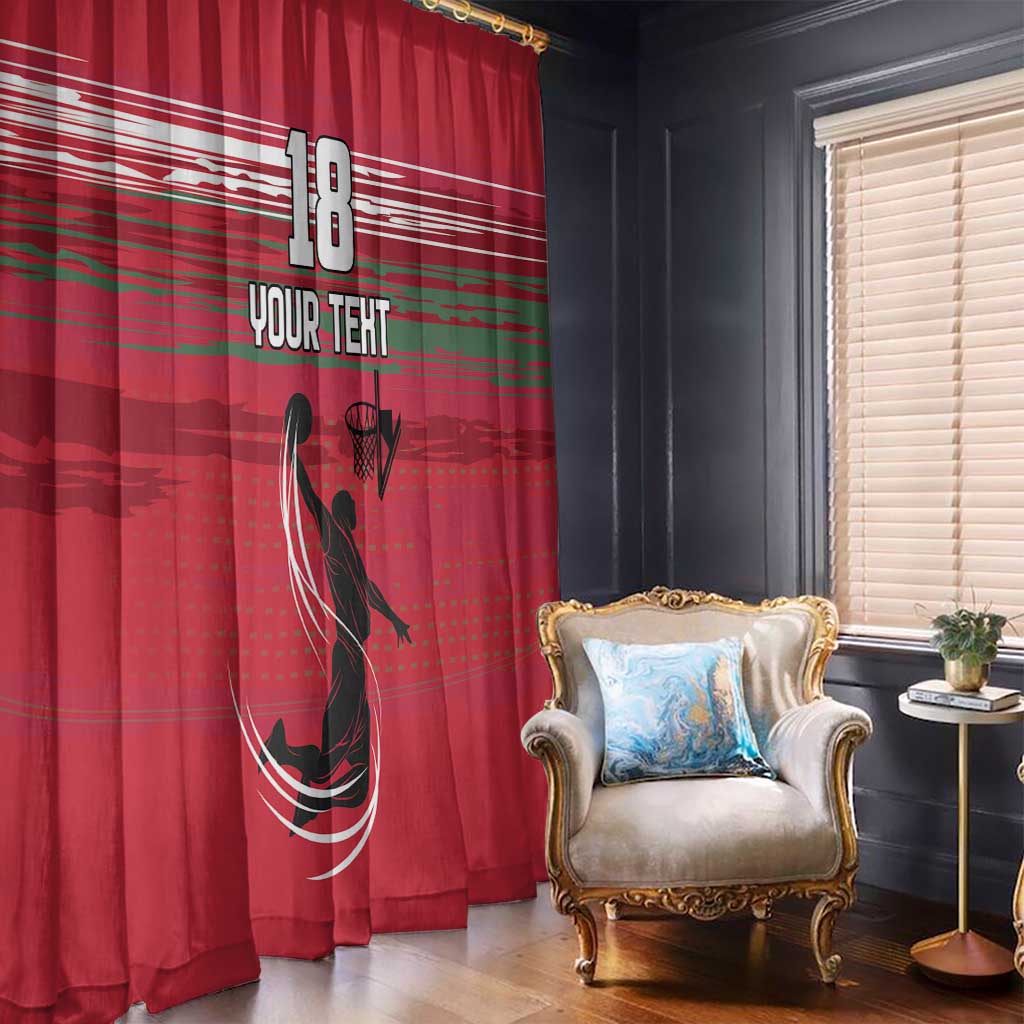 Hungary Basketball Custom Window Curtain Come On Magyars Grunge Style - Wonder Print Shop