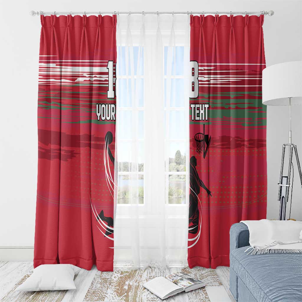 Hungary Basketball Custom Window Curtain Come On Magyars Grunge Style - Wonder Print Shop