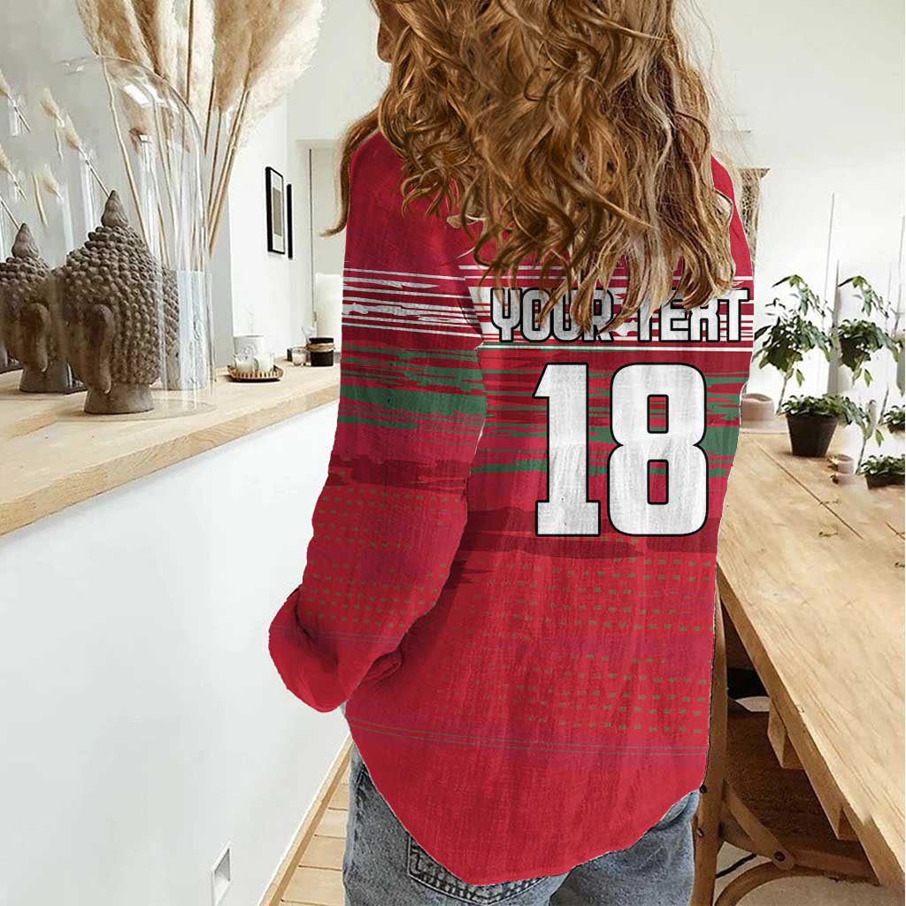 Hungary Basketball Custom Women Casual Shirt Come On Magyars Grunge Style - Wonder Print Shop