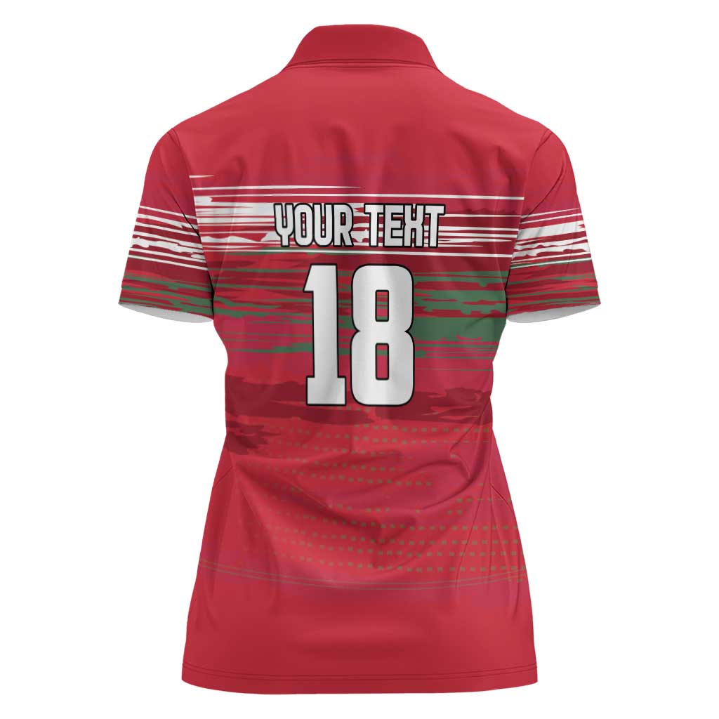 Hungary Basketball Custom Women Polo Shirt Come On Magyars Grunge Style - Wonder Print Shop