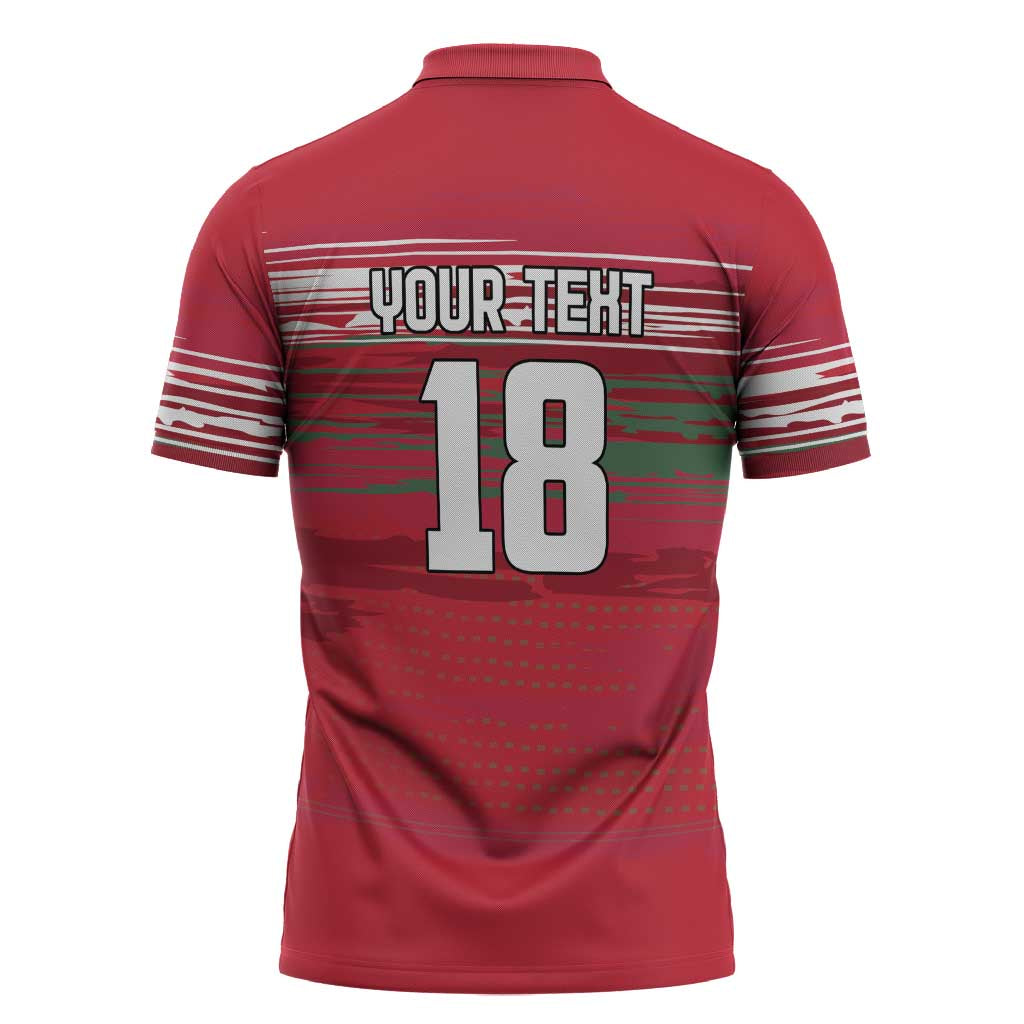 Hungary Basketball Custom Zipper Polo Shirt Come On Magyars Grunge Style - Wonder Print Shop