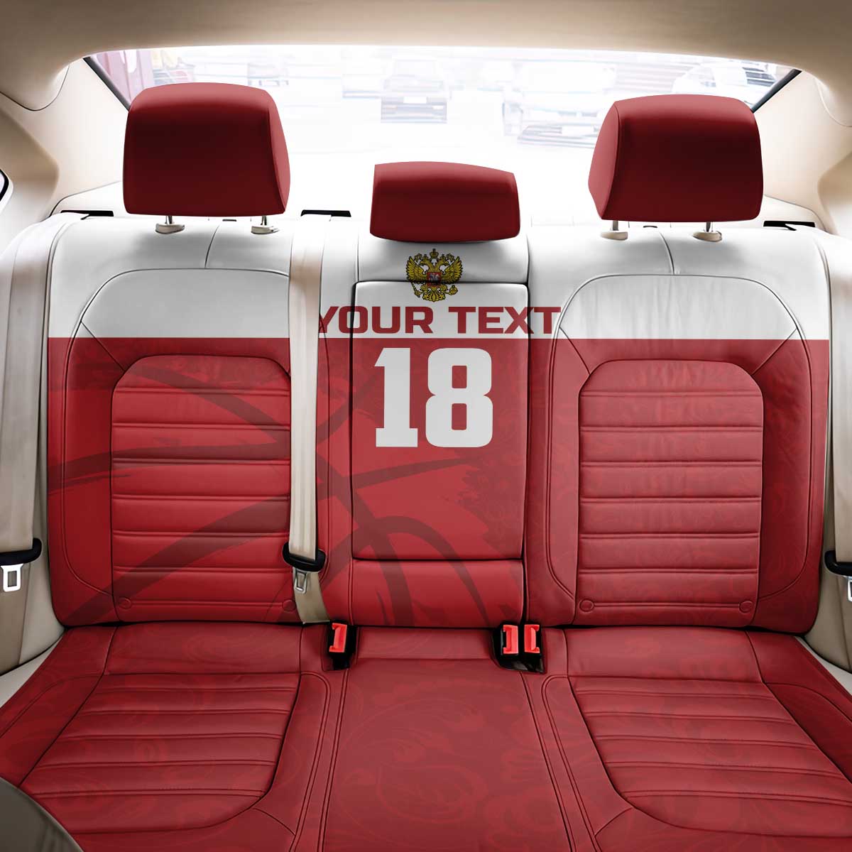 Russia Basketball Custom Back Car Seat Cover Go Champion - Wonder Print Shop