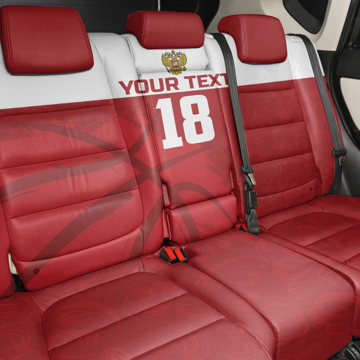 Russia Basketball Custom Back Car Seat Cover Go Champion - Wonder Print Shop