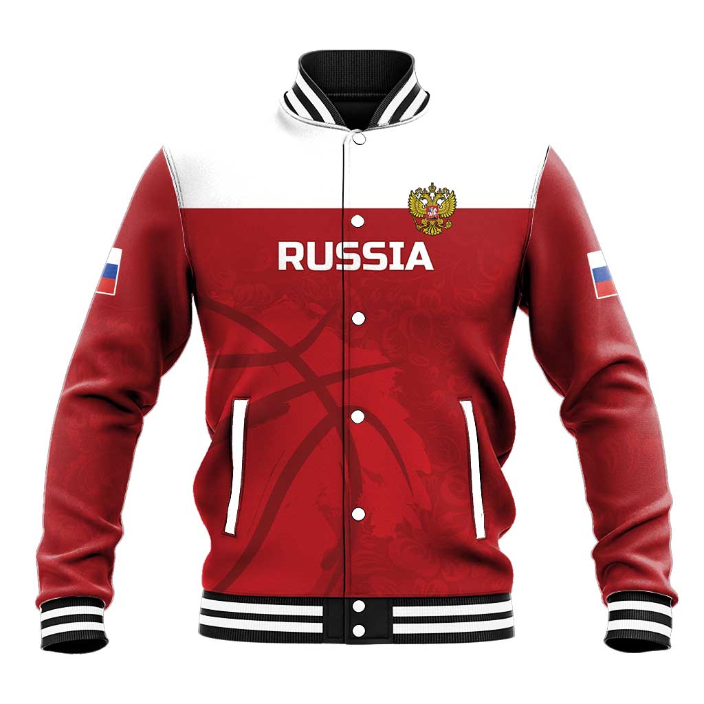 Russia Basketball Custom Baseball Jacket Go Champion - Wonder Print Shop