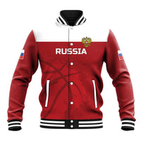 Russia Basketball Custom Baseball Jacket Go Champion - Wonder Print Shop