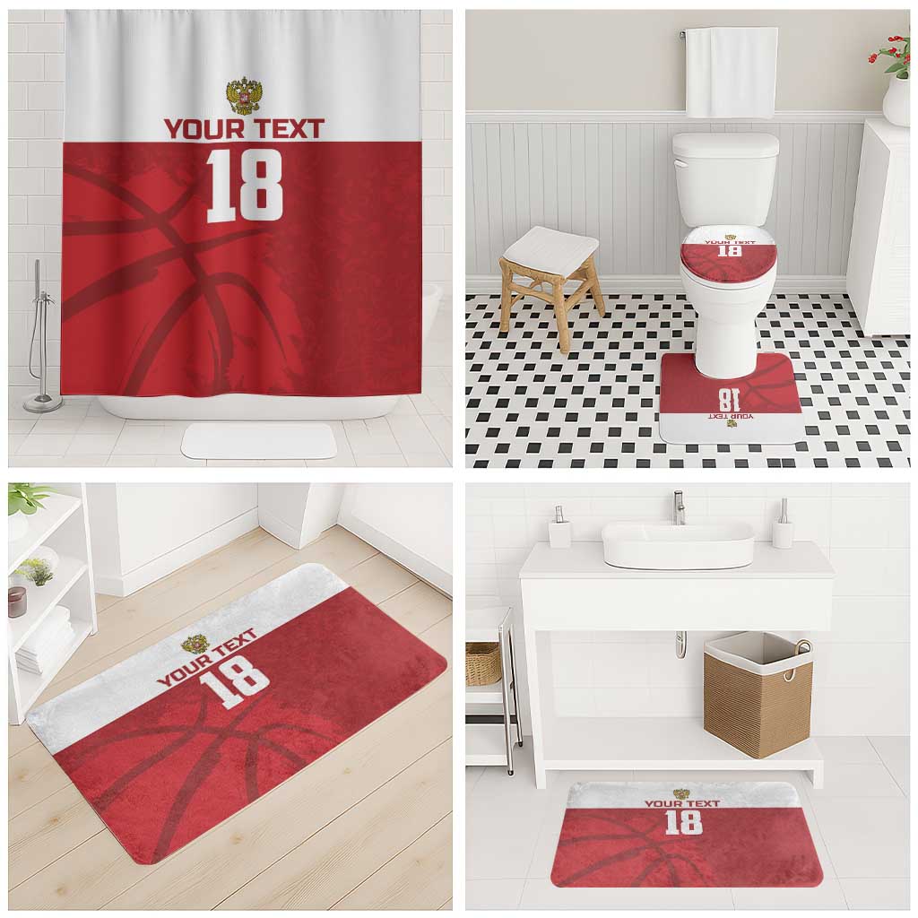 Russia Basketball Custom Bathroom Set Go Champion - Wonder Print Shop