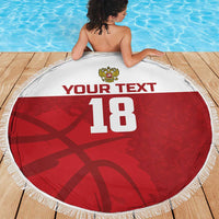 Russia Basketball Custom Beach Blanket Go Champion - Wonder Print Shop