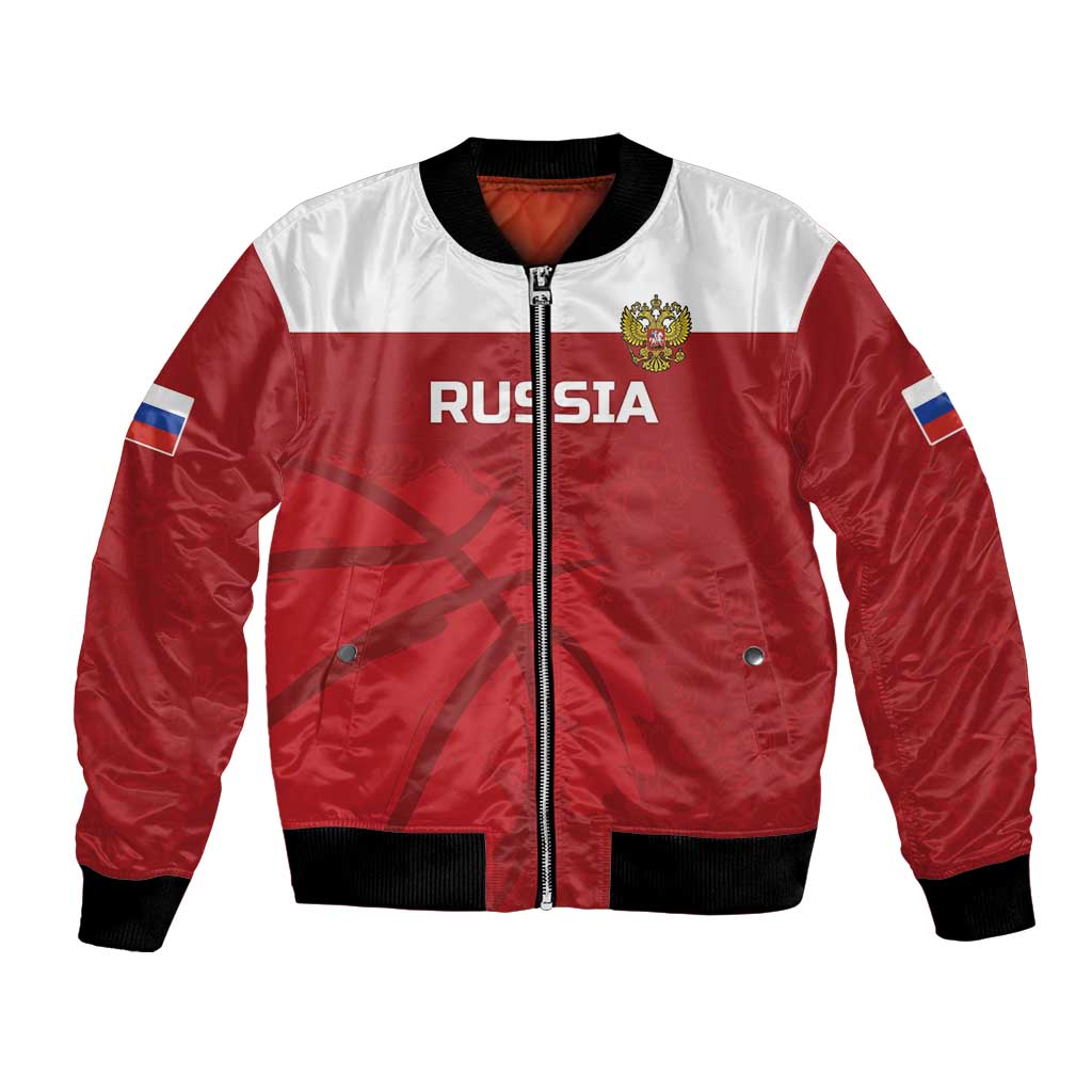 Russia Basketball Custom Bomber Jacket Go Champion - Wonder Print Shop