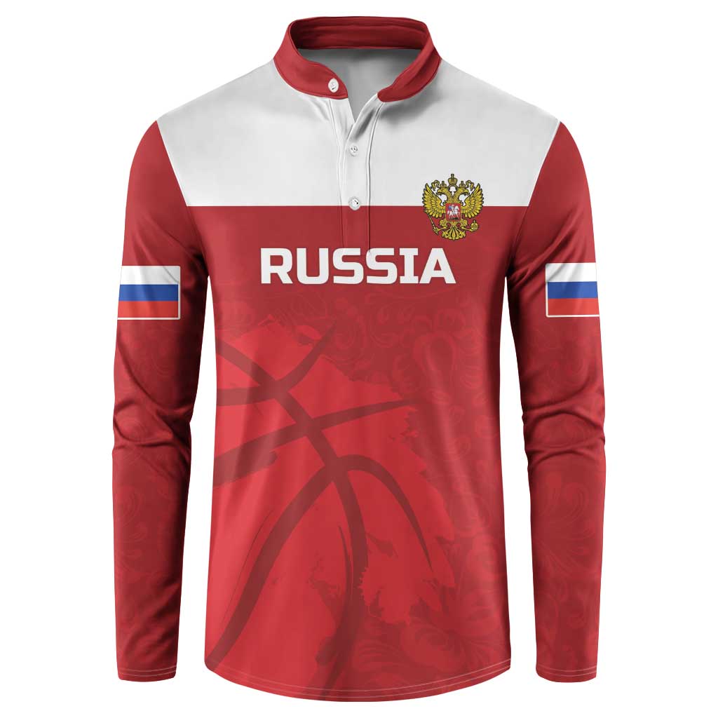 Russia Basketball Custom Button Sweatshirt Go Champion - Wonder Print Shop