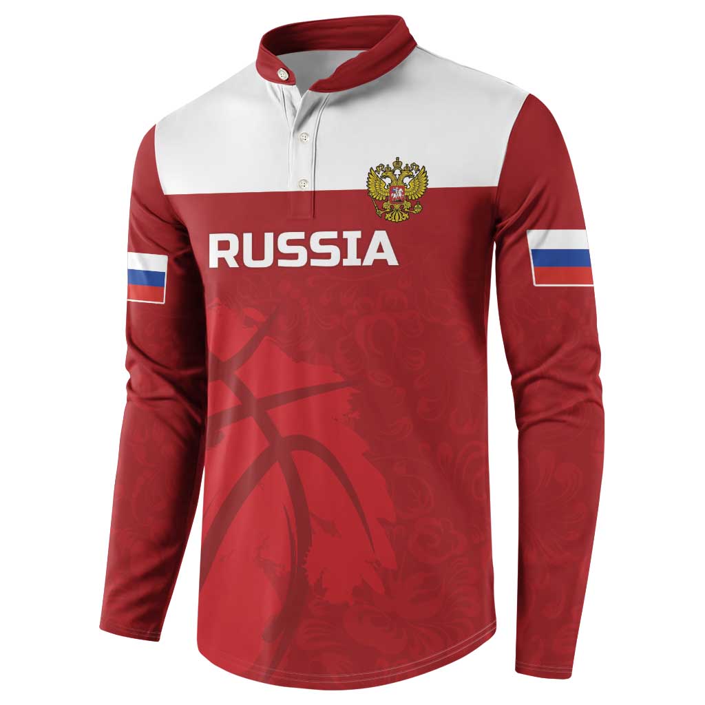 Russia Basketball Custom Button Sweatshirt Go Champion - Wonder Print Shop