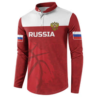 Russia Basketball Custom Button Sweatshirt Go Champion - Wonder Print Shop