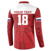 Russia Basketball Custom Button Sweatshirt Go Champion - Wonder Print Shop