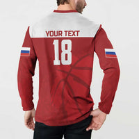 Russia Basketball Custom Button Sweatshirt Go Champion - Wonder Print Shop